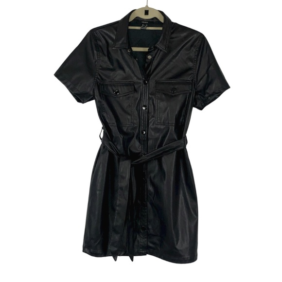 Forever 21 Dresses & Skirts - Faux Leather Shirt Dress | NEW